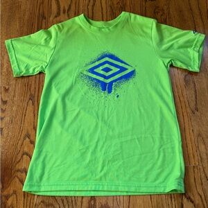 NWOT Umbro Boy’s Small Green T-Shirt with Blue Logo